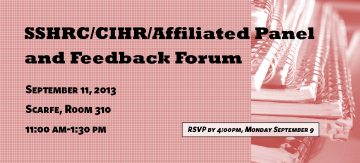 Education Graduate Student SSHRC/CIHR/ Affiliated Panel and Feedback Forum