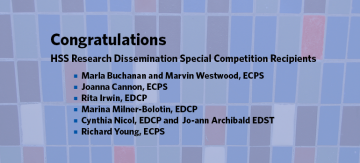 HSS Research Dissemination Special Competition 2013-2014 Recipients
