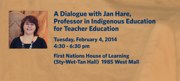 A Dialogue with Jan Hare, Professor in Indigenous Education for Teacher Education