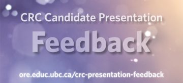 David Robitaille Professorship Presentation Feedback