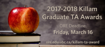 UBC Killam Graduate Teaching Assistant Awards