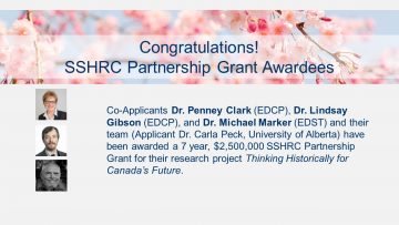 Congratulations SSHRC Partnership Grant Awardees!