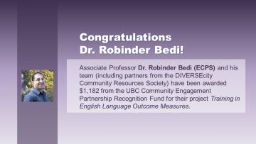 Congratulations Dr. Robinder Bedi!