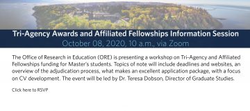 2020 Tri-Agency Awards and Affiliated Fellowships Information Session (Master’s Program)