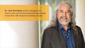 Congratulations to Dr. Cash Ahenakew and his EDST co-applicants Dr. Sharon Stein and Dr. Vanessa Andreotti for the renewal of their Research Excellence Cluster