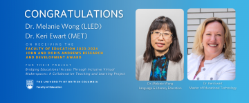 Congratulations to Drs. Melanie Wong and Keri Ewart!