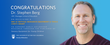 Congratulations Dr. Stephen Berg (OSE) for receiving a UBC-O Critical Research Equipment & Tools (CRET) grant